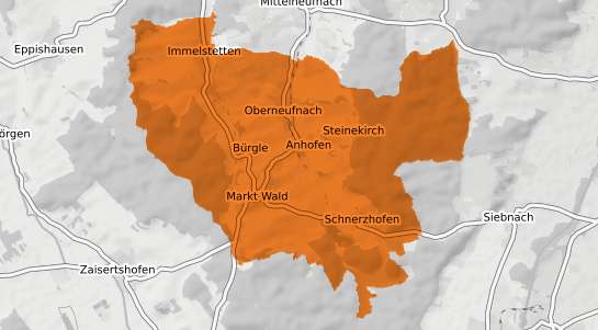 Mietspiegelkarte Markt Wald